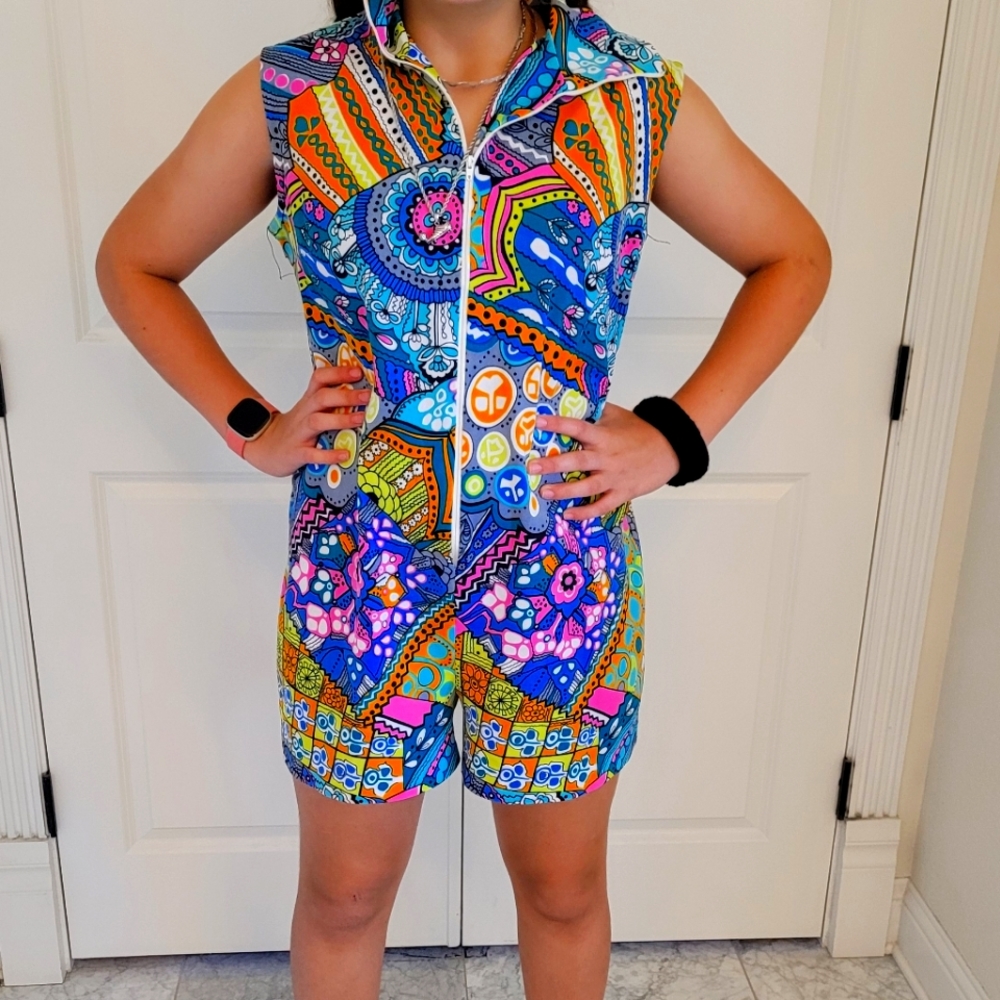 Bright printed romper